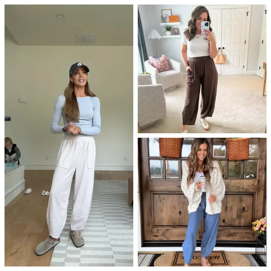 LAST DAY SALE 65% OFF- Relaxed Wide-Leg Pants