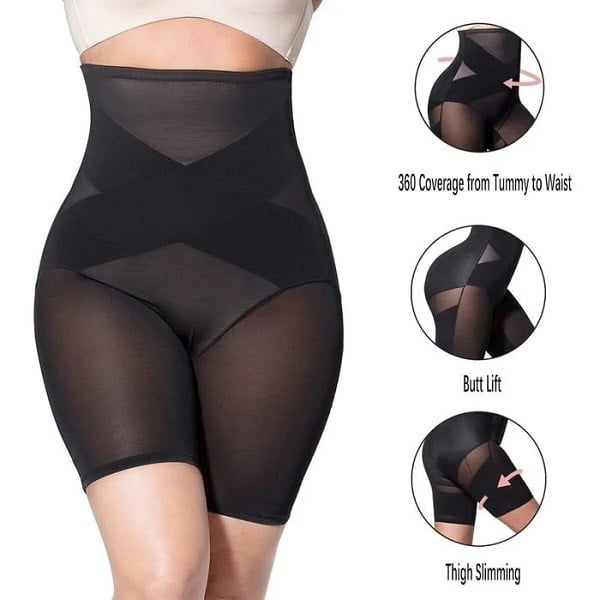 Neuer Cross-Compression-Bauch- und Hintern-Shaper mit hoher Taille 