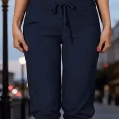 Lunara – Soft Cotton Drawstring Capri Joggers