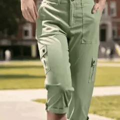 Movana – Women's Comfortable Stretch Capri with Pockets