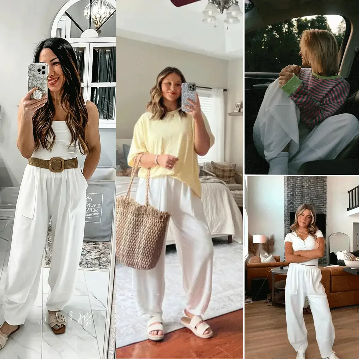 LAST DAY SALE 65% OFF- Relaxed Wide-Leg Pants