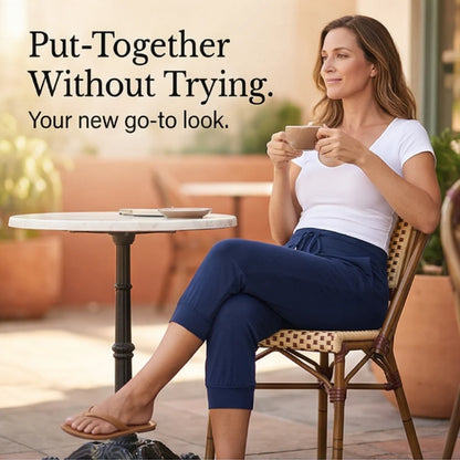 Lunara – Soft Cotton Drawstring Capri Joggers