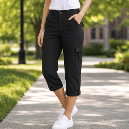 Movana – Women's Comfortable Stretch Capri with Pockets
