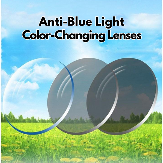 Anti-Blue Light, Color-Changing Lenses For Sun Protection Against Uv400 Rays