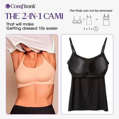 Cami Bra – Canotta da donna con reggiseno imbottito incorporato 💕🎁 