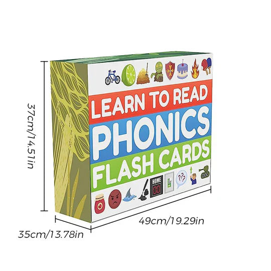 Phonics-Flash-Karten – Lesen lernen in 20 Schritten – Digraphen CVC-Blends mit langen Vokalen