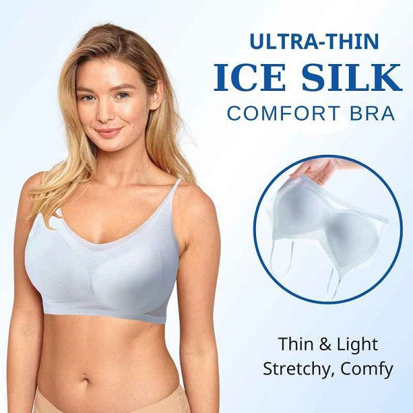 Ultimo giorno - 70% DI SCONTO - Reggiseno comfort in seta di ghiaccio ultrasottile senza cuciture estivo per taglie forti