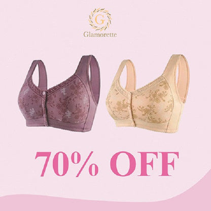 Glamorette 🔥 LAST DAY SALE 60% 🔥 Cotton Front Closure Bra