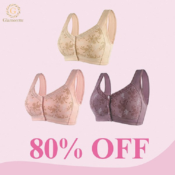 Glamorette 🔥 ULTIMO GIORNO DI SALDI 60% 🔥 Reggiseno con chiusura frontale in cotone